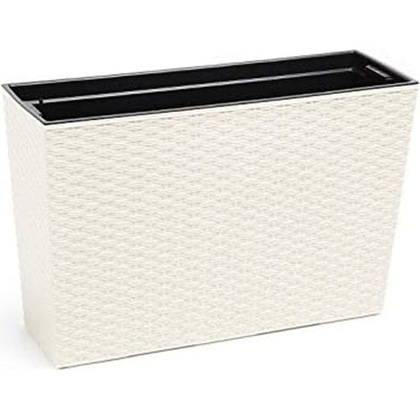 Fioriera vaso per piante Werbena 19x56 cm, Panna