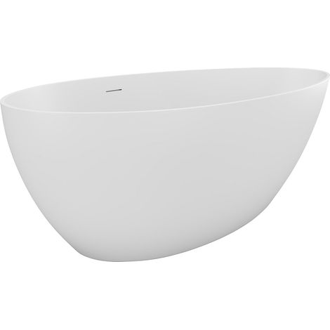 Vasca da bagno freestanding asimmetrica 245 litri 160 x 82 x 58 cm Bianco opaco Acrilico - APULIA