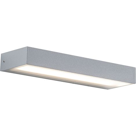 Applique Bi-Émission Level Led 15W 4000K Gris - Applique D'Extérieur Ip65 En Aluminium Moulé Sous Pression - Rossini Illuminazione (1/2)