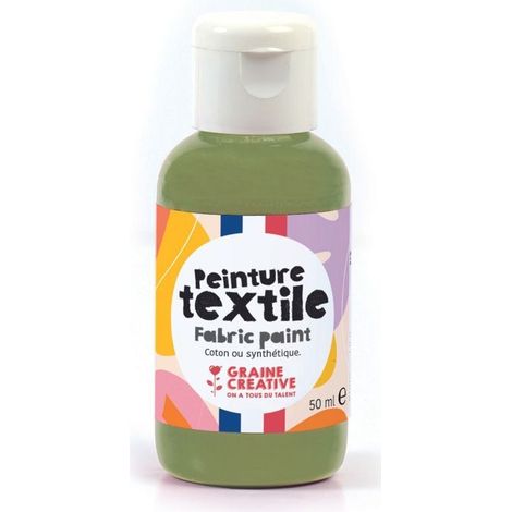Peinture pour textile 50 ml - vert kaki