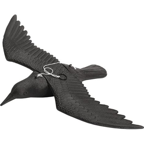 Statua realistica di corvo nero, ornamento con statuetta di corvo