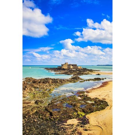 Tableau sur toile îles ensoleillées 30x45 cm - Impression sur Toile Murale Décorative - Image imprimée en HD sur Toile - Toile sur Châssis en Bois FSC - Fabriqué en France (1/4)
