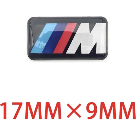 (17 x 9 mm, 4 pièces) Autocollant de volant (nouveauté 2025) compatible BMW E60 E93 et E46 E90 F20 E60. (1/4)