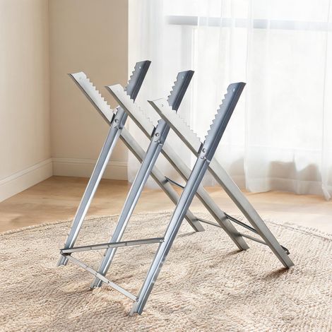 Chevalet de sciage pliable en acier pour bois de chauffage (1/5)