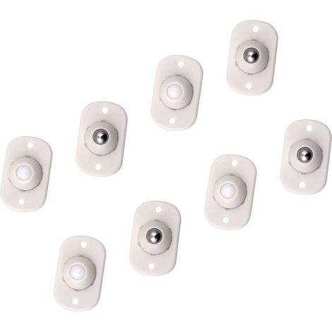 [Miniruedas Autoadhesivas] [8 Piezas] Miniruedas silenciosas con rótula y rotación de 360°, versátiles para oficina, sillas y armarios. Material: Plástico/Metal, 45 x 28 mm. (1/5)
