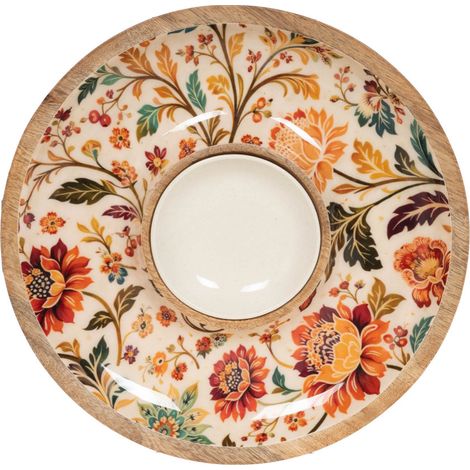 Table Passion - Plat Chip Dip avec son bol Alba en manguier 25 cm (1/4)