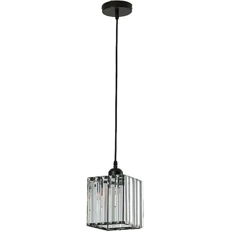 Abat-jour de lustre en cristal carré, abat-jour suspendu pour pièce domestique, 110 à 220V (1/5)