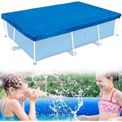 Couverture de piscine rectangulaire, couverture de protection bleue imperméable et anti-UV, adaptée aux piscines rectangulaires. (1/5)
