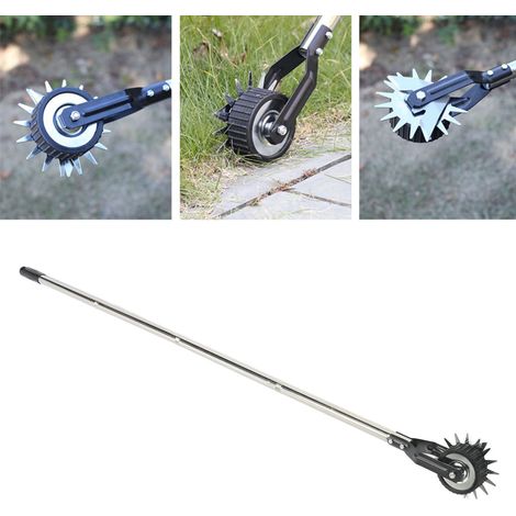 Tondeuse Manuelle à Gazon avec Roues pour Bordures et Désherbage - Outil de Jardin 4 Sections-KZQ (1/5)