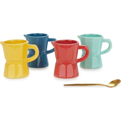 Kaffeetassen 4er Set Mokakannen, Fassungsvermögen 120ml, als GESCHENK (1/5)