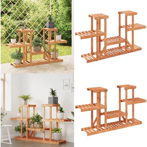 Support à fleurs 110x25x73 cm bois massif de sapin - Support Mural Plante - Rangement Intérieur - Étagères Murales - Supports Plantes Bois - Déco Intérieure - Home & Living (1/5)