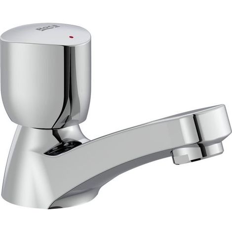 ROCA A5A438EC00 BRAVA Grifo De Repisa Lavabo De Agua Caliente Índice Rojo Cromo - ref: A5A438EC00