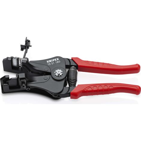 KNIPEX 12 21 180 Pinza spelacavi con lame sagomate rivestiti in resina sintetica verniciata nera 180 mm (1/7)