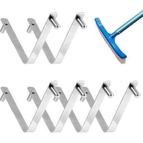 6pcs V Clips for Swimming Pool, Steel Spring Button Double Pin Clips Pool Butterfly for Spa Skimmer Nets Brushes Vacuum Cleaning Tool Leaf Rake (1/5)