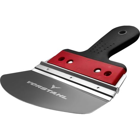 Spatule lisse et profilée en acier inoxydable de 165 mm pour plâtre et colle Vorstahl (1/3)