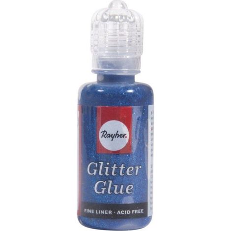 Colle pailletée métallique, flacon 20 ml, saphir