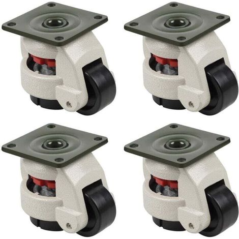 Roulettes de Nivellement Rétractable 500KG pour Établi, Roulettes pivotantes, pour machine industrielle Gd-60F roulettes en nylon à usage intensif