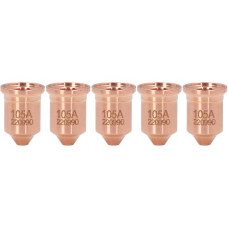 QORVA-Embout de buse 220990 en laiton, 5 pièces, pointes de torche de découpe Plasma, pour consommables PMX 65 85 105 125A