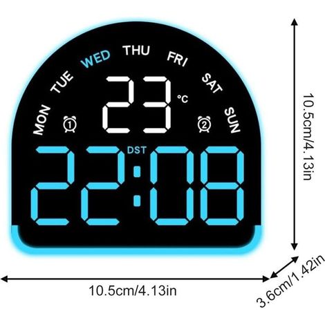 LED-Lichtwecker, Dual-Display, Temperaturregelung, einstellbare Helligkeit, multifunktionaler Wecker, ideal für Zuhause, Büro und Schlafzimmer.