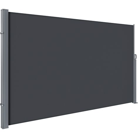 Wolketon Auvent Latéral Rétractable, Paravent extérieur 180x300cm Brise-vue de Jardin, Écran de Protection, Écran de Balcon Terrasse Anthrazite (1/5)