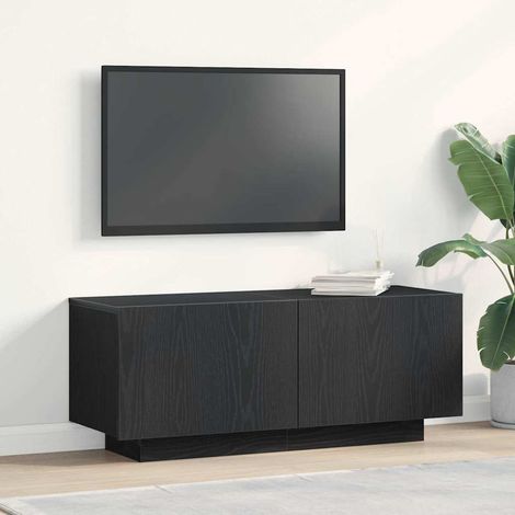 TV Stand Black Oak 100x35x40 cm Made of Engineered Wood vidaXL (1/5)