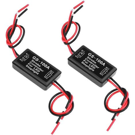 WINOMO Lot de 2 modules de commande de clignotants stroboscopiques pour feux stop arrière à LED-Black (1/2)