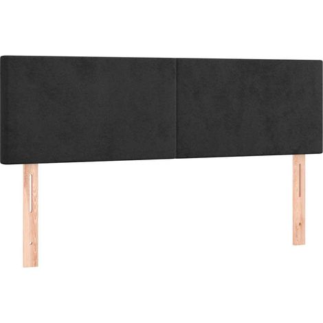 Maison Exclusive - Cabeceros terciopelo negro 144x5x78/88 cm (1/5)