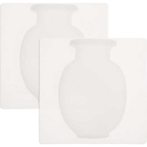 Vase à Ventouse en Silicone Blanc 2 Pièces pour Plante (1/5)