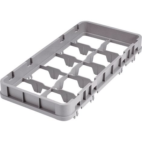 Extension casier mi profondeur mi largeur 50.2 x 25.2 x 5.1 cm - Gris - Lot de 12 - Cambro
