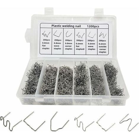Agrafes Chaudes De Réparation En Plastique Automatique Pour La Réparation De Soudure En Plastique De Pare-Chocs De Voiture, 1200PCS,de (1/4)