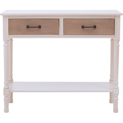Interiors by Premier Console Table for Hallway, Pine Wood Hallway Table for Home Décor, Wood Table with 2 Drawers for Office (1/5)