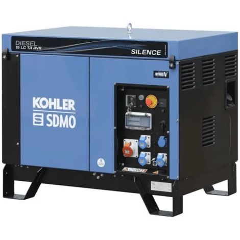 Sdmo – Groupe électrogène diesel silencieux 9,5 kW – Autonomie 10,4h – Démarrage électrique – Conforme STAGE V – 3 phases – 94 dB(A) (1/3)