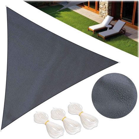 Dreieckiges Sonnensegel 7m2 Plonos PL-886 grau