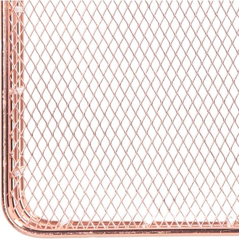 2PCS Panier de Rangement en Fer Forgé Doré Rose, Organisateur de Bureau Style Nordique Simple (1/5)