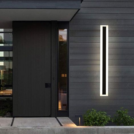 Umnuou – IP54 40 cm LED-Außenwandleuchte – Warmweiß 3000 K – Eisen und Acryl – Wetterfest – Vertikale/Horizontale Montage