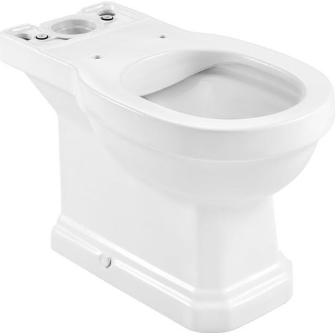 Taza Rimless con salida dual para inodoro de tanque bajo CARMEN - ROCA Color: Blanco