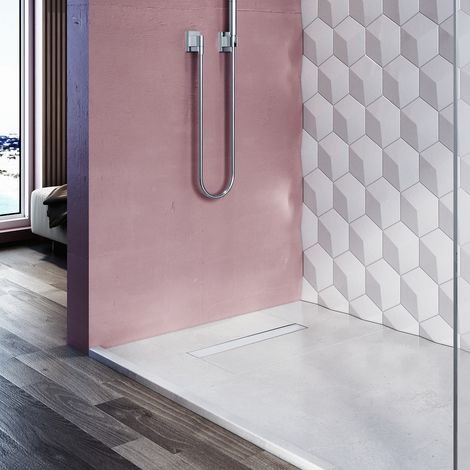 SIRHONA Canaletta per Doccia in Acciaio Inox 700mm, Scarico per Doccia, Canalina Terra da Bagno, Sifone Pavimento Colino e Tappo Antiodore - Varie Misure Tra cui Scegliere (1/5)