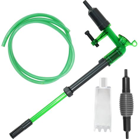 Générique Aspirateur Aquarium Multifonction Manuel Nettoyeur De Fond avec Pompe Tuyau Nettoyage Gravier Sable (1/5)