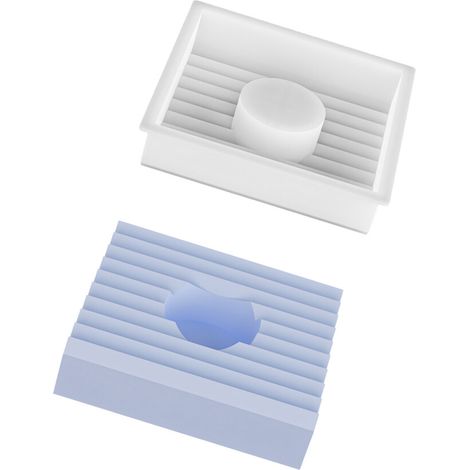 Eleganti portacandele quadrati in silicone, stampo a scatola - D60912