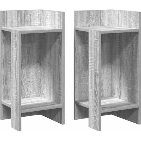 Maison Exclusive - Beistelltische 2 Stk. mit Ablage Grau Sonoma 2