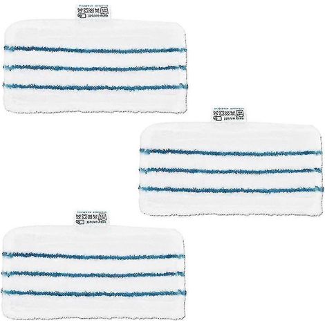 Lot de 3 lingettes de rechange lavables pour balai vapeur Black & Decker FSM1600, 1610, 1620 et 1630. (1/5)