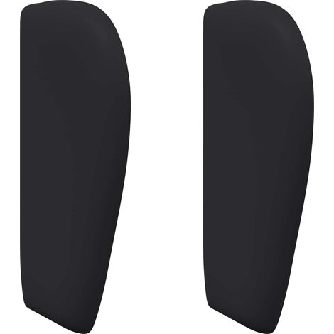 Kopfteil Ohr Schwarz 40 x 23 x 6 cm PVC vidaXL