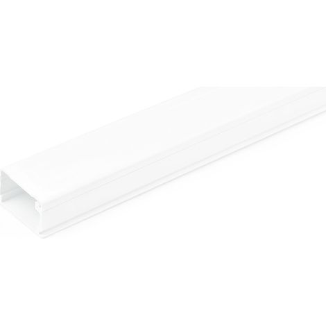 StarTech.com Canalina per la gestione dei cavi solida con nastro adesivo e coperchio, 29 mm P x 20mm H - 1,8m L , canaletta in PVC/kit per nascondere cavi di rete/alimentazione - Sistema di canalizzaz (1/5)