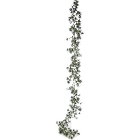 Guirlande de Sapin avec Neige Artificielle, Guirlande de décoration glacée pour cheminée, escalier, Sapin de Noël, Guirlande de Table, Porte, décoration de Noël X'mas (1/5)