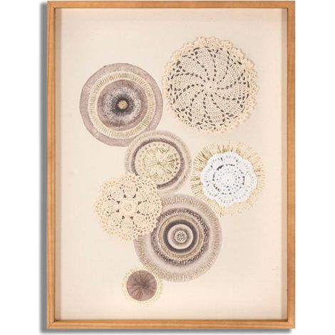 Quadro decorativo in legno marrone, 45x3,2x60 cm – Stampa su tela (1/5)