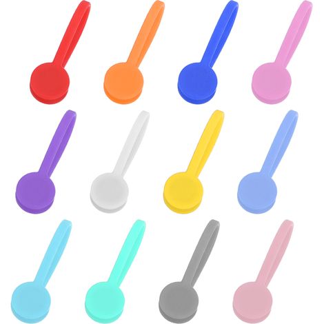 Enrouleur de câble magnétique multifonction pour casque audio, pince magnétique de rangement et clip de fermeture, 12 couleurs