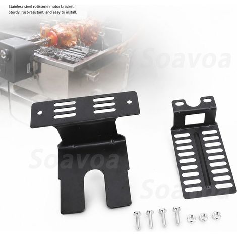 Support moteur barbecue électrique Acier inoxydable Réglable Universel Robuste Installation facile pour gril (1/5)
