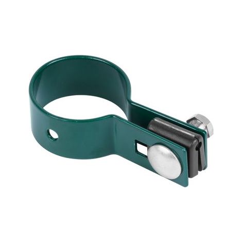 Schelle Strend Pro EUROSTANDARD, 48 mm, Endschelle, anthrazit, Zn+PVC, RAL7016, für Rundpfosten