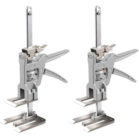 Lot de 2 leviers à main avec graduation, régulateur de hauteur pour carrelage en céramique, bras de sauvetage de laboratoire, outil de levage manuel en acier pour cric carrelage, portes, fenêtres (1/5)