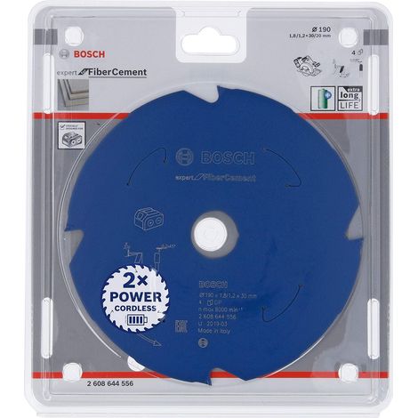 Bosch Professional Lama per sega circolare Expert for Fiber Cement (fibrocemento, 190 x 30 x 1.8 mm, 4 denti, accessorio per sega circolare a batteria) (1/4)